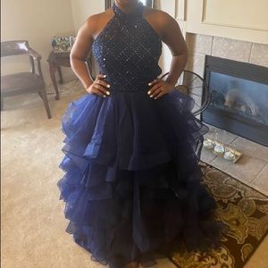 Royal blue ball gown